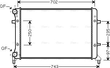 Ava Quality Cooling VN2205 - Radiator, mühərrikin soyudulması furqanavto.az