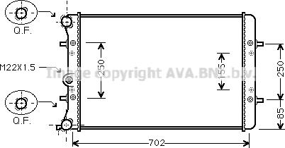 Ava Quality Cooling VN2217 - Radiator, mühərrikin soyudulması furqanavto.az