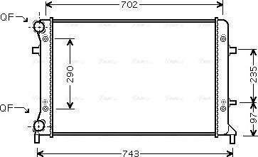 Ava Quality Cooling VN2228 - Radiator, mühərrikin soyudulması furqanavto.az