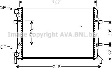 Ava Quality Cooling VN2272 - Radiator, mühərrikin soyudulması furqanavto.az