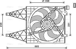 Ava Quality Cooling VN7532 - Fen, radiator furqanavto.az