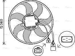 Ava Quality Cooling VN7537 - Fen, radiator furqanavto.az