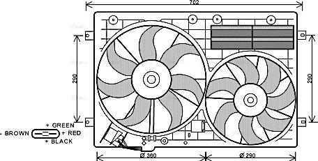 Ava Quality Cooling VN7529 - Fen, radiator furqanavto.az