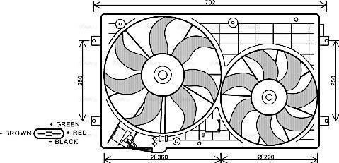 Ava Quality Cooling VN7528 - Fen, radiator furqanavto.az