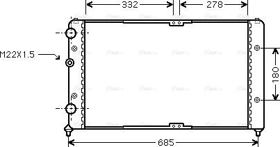 Ava Quality Cooling VNA2191 - Radiator, mühərrikin soyudulması furqanavto.az