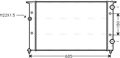 Ava Quality Cooling VNA2102 - Radiator, mühərrikin soyudulması furqanavto.az