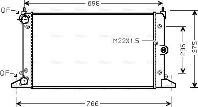 Ava Quality Cooling VNA2188 - Radiator, mühərrikin soyudulması furqanavto.az