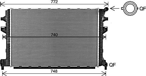 Ava Quality Cooling VNA2383 - Radiator, mühərrikin soyudulması furqanavto.az