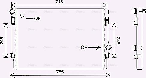 Ava Quality Cooling VNA2336 - Radiator, mühərrikin soyudulması furqanavto.az