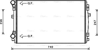 Ava Quality Cooling VNA2338 - Radiator, mühərrikin soyudulması furqanavto.az