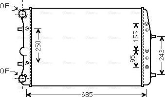 Ava Quality Cooling VNA2374 - Radiator, mühərrikin soyudulması furqanavto.az