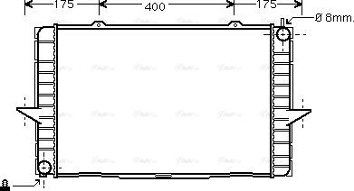 Ava Quality Cooling VO 2148 - Radiator, mühərrikin soyudulması furqanavto.az