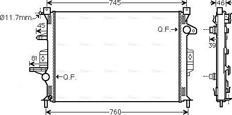 Ava Quality Cooling VO2186 - Radiator, mühərrikin soyudulması furqanavto.az