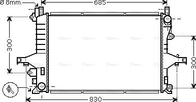 Ava Quality Cooling VOA2116 - Radiator, mühərrikin soyudulması furqanavto.az