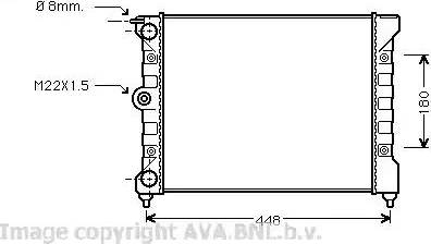 Ava Quality Cooling VW 2038 - Radiator, mühərrikin soyudulması furqanavto.az