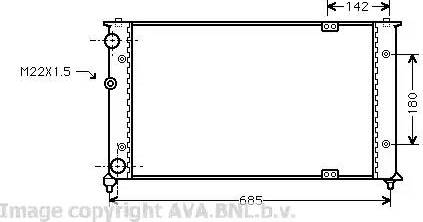 Ava Quality Cooling VW 2192 - Radiator, mühərrikin soyudulması furqanavto.az