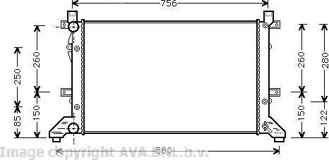 Ava Quality Cooling VW 2155 - Radiator, mühərrikin soyudulması furqanavto.az