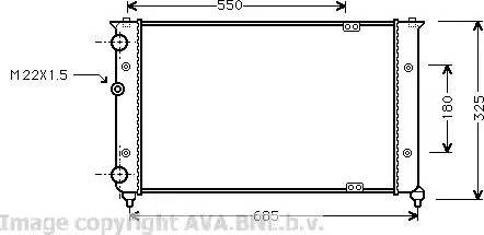 Ava Quality Cooling VW 2156 - Radiator, mühərrikin soyudulması furqanavto.az