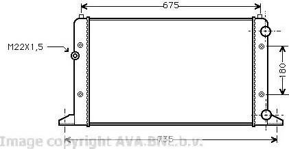 Ava Quality Cooling VW 2160 - Radiator, mühərrikin soyudulması furqanavto.az