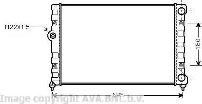 Ava Quality Cooling VW 2109 - Radiator, mühərrikin soyudulması furqanavto.az