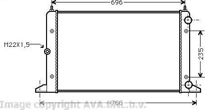 Ava Quality Cooling VW 2134 - Radiator, mühərrikin soyudulması furqanavto.az