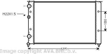 Ava Quality Cooling VW 2124 - Radiator, mühərrikin soyudulması furqanavto.az