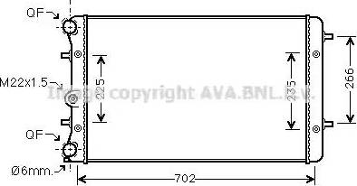 Ava Quality Cooling VW 2174 - Radiator, mühərrikin soyudulması www.furqanavto.az