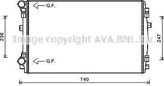 Ava Quality Cooling VW2338 - Radiator, mühərrikin soyudulması furqanavto.az