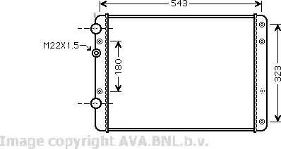 Ava Quality Cooling VW 2249 - Radiator, mühərrikin soyudulması furqanavto.az