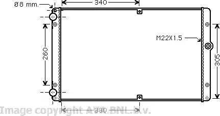 Ava Quality Cooling VW 2245 - Radiator, mühərrikin soyudulması furqanavto.az