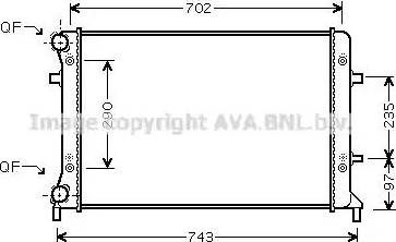 Ava Quality Cooling VW 2228 - Radiator, mühərrikin soyudulması furqanavto.az