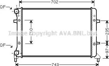 Ava Quality Cooling VWA2223 - Radiator, mühərrikin soyudulması furqanavto.az