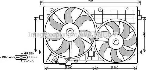 Ava Quality Cooling VW 7528 - Fen, radiator furqanavto.az