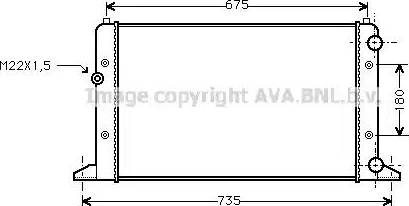 Ava Quality Cooling VWA2160 - Radiator, mühərrikin soyudulması furqanavto.az