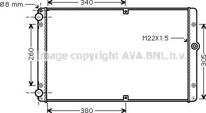 Ava Quality Cooling VWA2245 - Radiator, mühərrikin soyudulması furqanavto.az