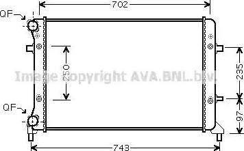 Ava Quality Cooling VWA2205 - Radiator, mühərrikin soyudulması furqanavto.az