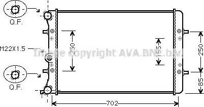 Ava Quality Cooling VWA2217 - Radiator, mühərrikin soyudulması furqanavto.az