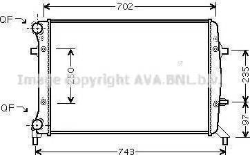 Ava Quality Cooling VWA2272 - Radiator, mühərrikin soyudulması furqanavto.az