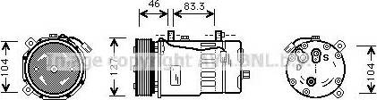 Ava Quality Cooling VWAK050 - Kompressor, kondisioner furqanavto.az