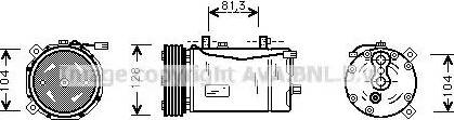 Ava Quality Cooling VWAK164 - Kompressor, kondisioner furqanavto.az