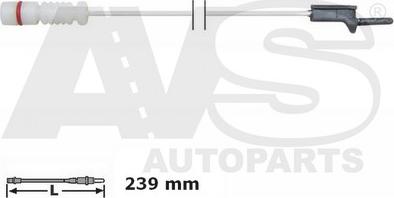 AVS Autoparts 341190 - Xəbərdarlıq Kontakt, əyləc padinin aşınması furqanavto.az