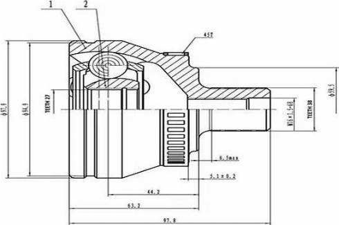 Aywiparts AW1510669A - Birləşmə dəsti, ötürücü val furqanavto.az