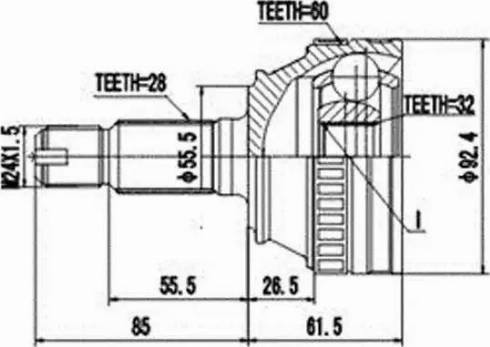 Aywiparts AW1510679A - Birləşmə dəsti, ötürücü val furqanavto.az