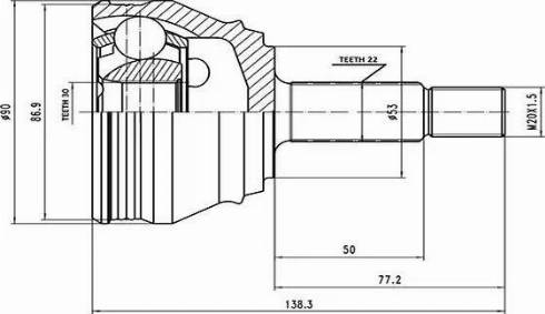 Aywiparts AW1510080A - Birləşmə dəsti, ötürücü val furqanavto.az