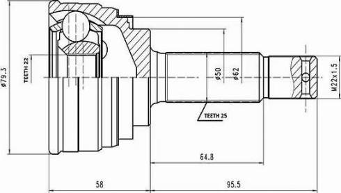 Aywiparts AW1510035 - Birləşmə dəsti, ötürücü val furqanavto.az