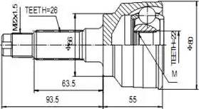 Aywiparts AW1510037 - Birləşmə dəsti, ötürücü val furqanavto.az