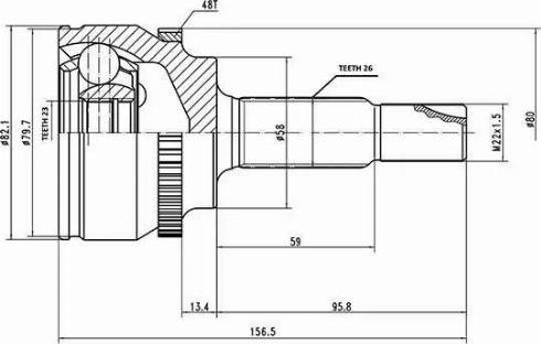 Aywiparts AW1510070A - Birləşmə dəsti, ötürücü val furqanavto.az