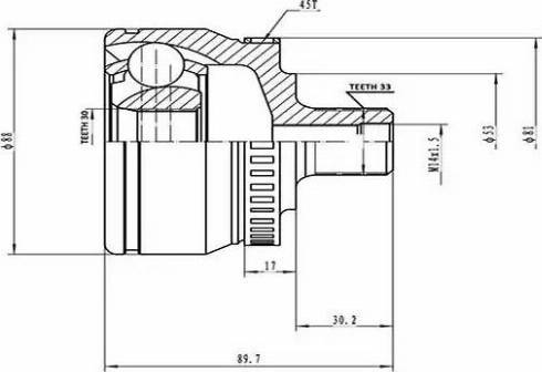 Aywiparts AW1510101A - Birləşmə dəsti, ötürücü val furqanavto.az