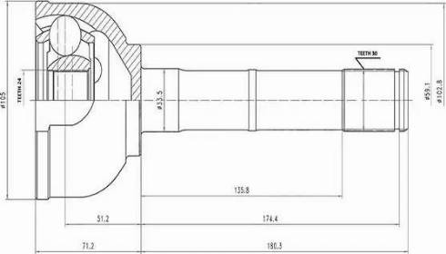 Aywiparts AW1510110 - Birləşmə dəsti, ötürücü val furqanavto.az