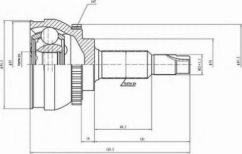 Aywiparts AW1510139A - Birləşmə dəsti, ötürücü val furqanavto.az